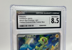Pikachu Full Art, Pokemon CGC NM 8.5, Paldea Evolved, Black Star Promo, SVP027 - Image 3