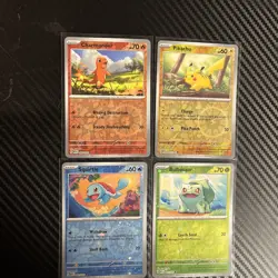 Pokemon 151 COSTCO TIN PROMO SET - Cosmos Holos - 4 Card Set NM - Image 1