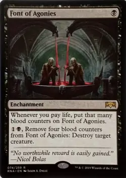 074/259 FONT OF AGONIES RARE RAVNICA ALLEGIANCE MTG CARD - Image 1