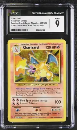 CGC 9 Charizard 003/034 CLC Trading Card Game Classic Deck Pokemon Mint - Image 1