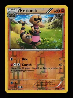 Krokorok 61/98 Reverse Holo Emerging Powers Pokemon Card - Image 1