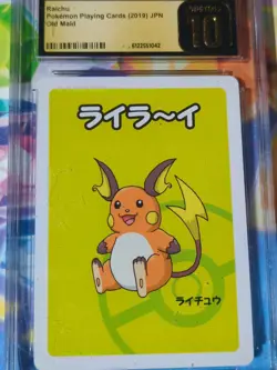 RAICHU OLD MAID PLAYING CARD 2019 JAPANESE CGC 10 PRISTINE - Image 1
