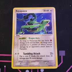Rayquaza 22/107 EX Deoxys Pokemon Card NON HOLO RARE Near Mint 2005 - Image 1