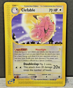 Pokemon Clefable Expedition 41/165 2002 Vintage Rare Pokemon Card TCG WoTC - Image 1