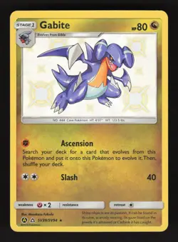 Gabite SV39/SV94 Pokemon Hidden Fates Holo Card - Image 1