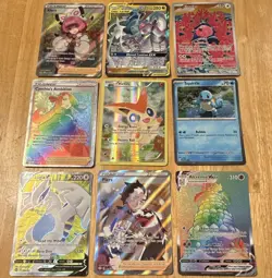 The Pokemon Company 9-Card English Foil Lot Klara FA, ADP GX, Flamigo 227 - Image 1