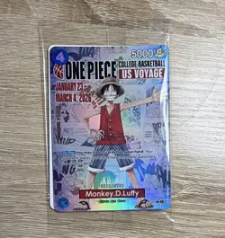 Monkey D. Luffy One Piece US Voyage College Basketball Promo P-055 Card TCG - Image 1
