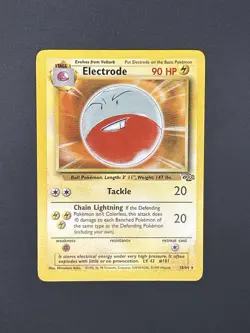 NM Electrode Non Holo Unlimited Jungle 18/64 Pokemon Card - Image 3
