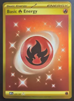 Pokemon Card - Fire Energy - Obsidian Flames - 230/197 - Hyper Rare - NM - Image 1