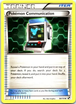 Pokemon Communication 99/114 - Black and White Normal - Image 1