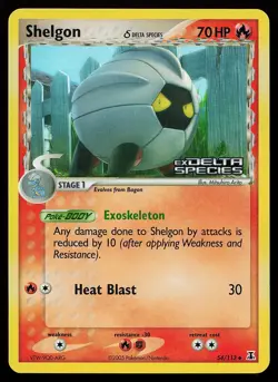 Shelgon 54/113 Reverse Holo Stamped Delta Species Pokemon Card - Image 1