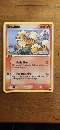 Growlithe 55/92 EX Legend Maker Reverse Holo Stamped 2006 Pokemon Card - Image 2