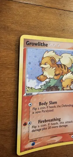Growlithe 55/92 EX Legend Maker Reverse Holo Stamped 2006 Pokemon Card - Image 4
