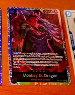 ONE PIECE CARD HOLO GAME CARTE CARTE MONKEY D. DRAGON SR OP12-094 SR FR NM - Image 1