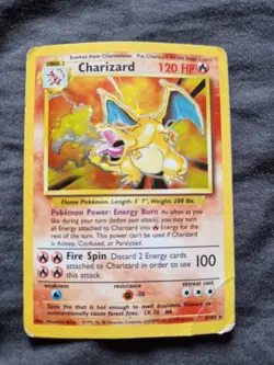 CHARIZARD 4/102 Pokemon Base Set 1 Card Vintage Holo - Image 1