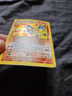 CHARIZARD 4/102 Pokemon Base Set 1 Card Vintage Holo - Image 3