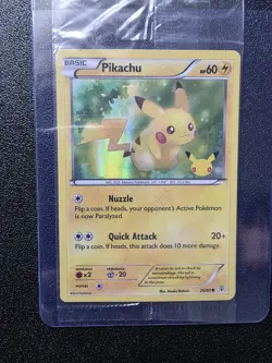 Pokemon Pikachu Promo Card XY Generations 20th Anniversary Holo Sealed 26/83 - Image 1
