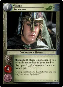 LOTR TCG ROTK Return OT King MERRY SWORDTHAIN 7R321 NM/MINT Top Shelf Card - Image 1