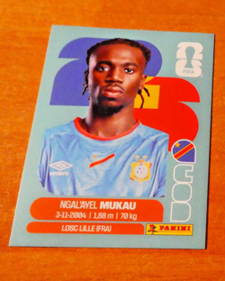 PANINI FIFA WORLD CUP STICKER CARD CARTE MUKAU COD 9 NM 2026 - Image 1