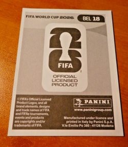 PANINI FOOTBALL FIFA WORLD CUP STICKER CARD CARTE TROSSARD BEL 18 MINT 2026 - Image 2