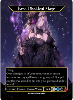 Kess, Dissident Mage - Full Art Altered Art Custom Cards - Image 1