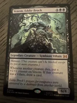 Venom, Eddie Brock Foil Marvel's Spider-Man MTG Mythic #12 - Image 2