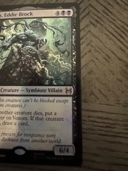 Venom, Eddie Brock Foil Marvel's Spider-Man MTG Mythic #12 - Image 4