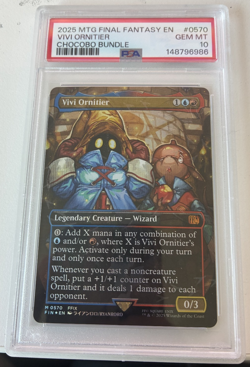 2025 MTG FINAL FANTASY CHOCOBO #0570 VIVI ORNITIER PSA 10 - Image 1