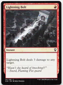 Lightning Bolt 187 NM Commander Legends: Battle for Baldur's Gate MTG - Image 1