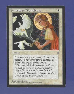 1995 Magic the Gathering - Swords to Plowshares - Ice Age MTG - Image 1