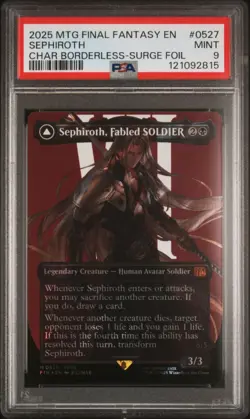 Magic: The Gathering Final Fantasy Sephiroth (Surge Foil) (Borderless) PSA 9 - Image 1