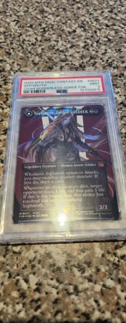 Magic: The Gathering Final Fantasy Sephiroth (Surge Foil) (Borderless) PSA 9 - Image 3