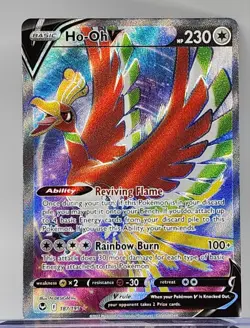 Ho-Oh V 187/195 Ultra Rare Holo Full Art Pokemon Silver Tempest - Image 1