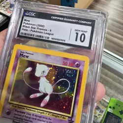 Mew #9 CGC Gem Mint 10 2000 Pokemon Black Star Promo Pokemon League Holo - Image 3