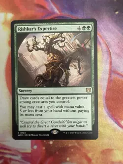 Rishkar's Expertise: MtG Magic the Gathering Wilds of Eldraine Commander Rare NM - Image 1