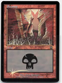 Swamp (342) 342 Land Mercadian Masques Magic: The Gathering Foil Lightly Played - Image 1