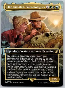Ellie and Alan, Paleontologists (Borderless) 10 Jurassic World Collection MTG LP - Image 1