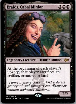 Braids, Cabal Minion 273 Rare Modern Horizons 2 Magic: The Gathering LP - Image 1
