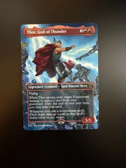 MTG Marvel Super Heroes Thor, God of Thunder Borderless 0338 Non-Foil - Image 3