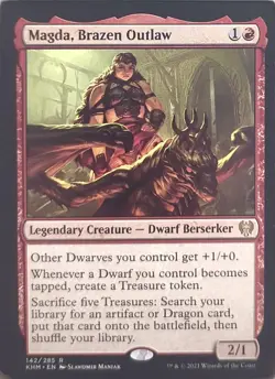 Magic: The Gathering Kaldheim Magda, Brazen Outlaw 142 R LP - Image 1
