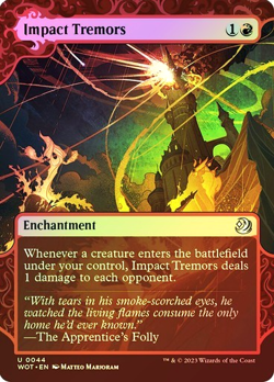 MTG - Impact Tremors - Foil - Showcase - Enchanting Tales - Magic the Gathering - Image 1