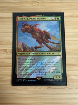 MTG: Red XIII, Proud Warrior (Surge Foil) Commander: Final Fantasy Surge Foil NM - Image 1