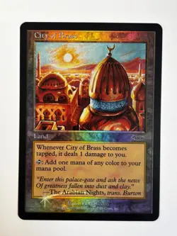 MTG City of Brass, FOIL, DCI Junior Super Series Promo, NM+, Magic 2001 - Image 1