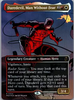 Daredevil, Man Without Fear (Borderless) (0324) 324 Marvel Super Heroes Foil NM - Image 1