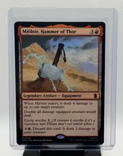 Mjolnir Hammer of Thor #146 MTG Marvel Super Heroes MSH Mythic Rare NM - Image 1