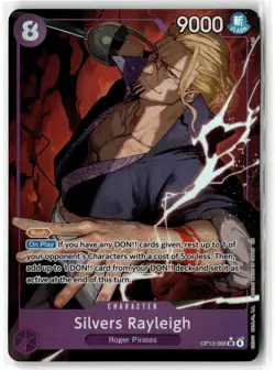Silvers Rayleigh (Alternate Art) OP13-066 Carrying On His Will One Piece Foil NM - Image 1