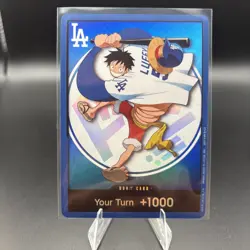 Bandai One Piece Card Game Don!! Card Monkey D. Luffy Dodgers 2026 Promo Holo - Image 1