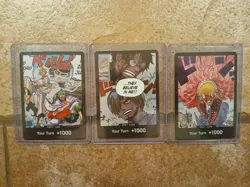 One Piece TCG English Foil Don Lot ×3 Zoro, Sanji, Doflamingo - Image 1