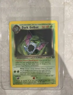 Pokemon Dark Golbat 7/82 Team Rocket Holo Rare Vintage WOTC – LP Original Card - Image 1