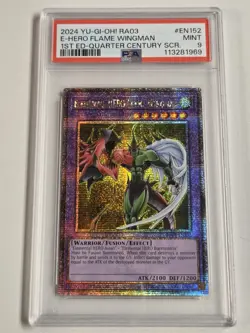 Elemental Hero Flame Wingman RA03-EN152 PSA 9 Quarter Century Secret Rare Yugioh - Image 1